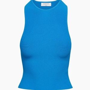 Aritzia BABATON SCULPT KNIT RACER TANK S mazarine blue